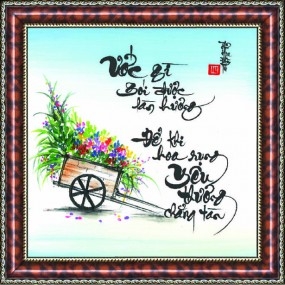 Tranh thư pháp vẽ tay